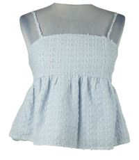 Dámska svetlomodrá peplum blúzka Shein