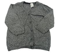 Čierno-sivý melírovaný prepínaci sveter H&M