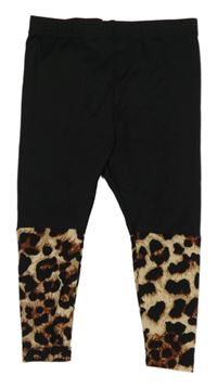 Čierno-vzorované legíny Shein