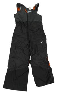 Tmavošedo-černé fleecovo/šusťákové funkční laclové oteplovačky Wed´ze