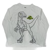 Bílé triko s dinosaurem - Jurský svět 