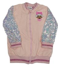 Světlerůžová mikina s flitrovými rukávy L.O.L. Surprise