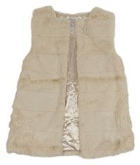 Svetlobéžová kožušinová podšitá vesta Primark