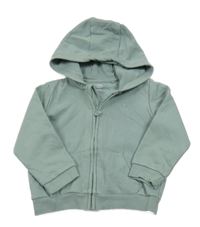 Zelenošedá prepínaci mikina s kotvou a kapucňou F&F