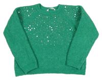 Zelený svetr s flitry M&S