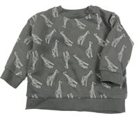 Sivá mikina s žirafami  F&F