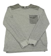 Šedé melírované triko s kapsičkou George