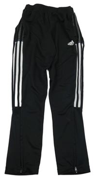 Čierne športové funkčné tepláky s logom Adidas