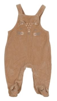 Starorůžové sametové dupačky s čumákem George