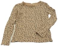 Béžovo-černé vzorované triko H&M