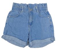 Modré rifľové papar bag kraťasy Denim Co.