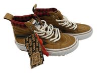 Nové - Hnedé semišové členkové é topánky Vans vel. 31