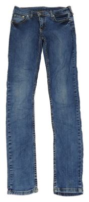 Modré skinny rifle s logem Gucci vel. 176