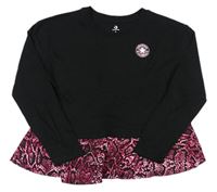 Čierno-ružová tunika s logom Converse