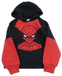 Černo-červená mikina se Spider-manem a kapucí Marvel