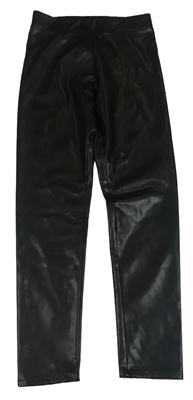 Černé koženkové legíny H&M