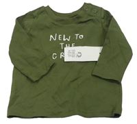 Khaki triko s nápisem F&F