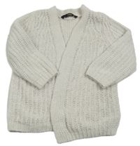 Biely žinylkový svetrový cardigán George