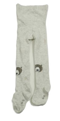 Sivé pančuchy s medvedíkmi Ergee