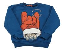 Tmavomodrá vianočná mikina s potlačou