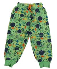Zelené tepláky s pavouky Frugi