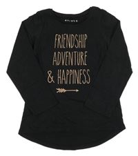 Čierne tričko s nápisom Nutmeg