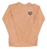 Světlerůžové UV triko se srdíčkem 