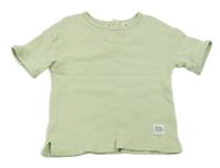 Světlezelené strukturované tričko H&M