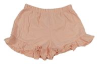 Ružové bavlnené kraťasy s volánikmi Next
