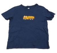 Tmavomodré tričko s náklaďákem H&M