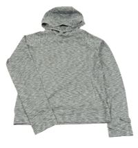 Šedá melírovaná sportovní mikina s kapucí Matalan
