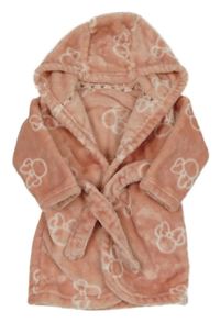 Broskvový chlupatý župan s Minnií a kapucí George