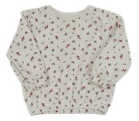 Biela mikina s kvietkami Primark