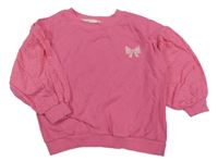 Ružová oversize mikina s mašličkou Little kids