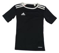 Černo-bílé sportovní tričko s logem Adidas