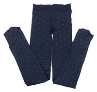 Tmavomodré silonové punčocháče 
