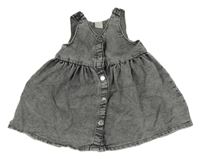 Šedé riflové propínací šaty H&M