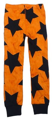 Oranžovo-čierne batikované spodné nohavice s hviezdičkami Next