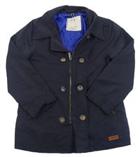 Tmavomodrá šusťáková jarní parka ZARA