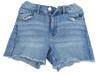 Modré MID RISE riflové kraťasy Denim Co.