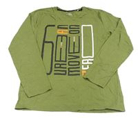 Khaki triko s nápisy YIGGA