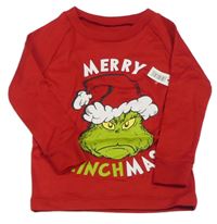 Nové - červené vianočné tričko s Grinchem