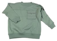 Khaki oversize tepláková mikina s nášivkou Next