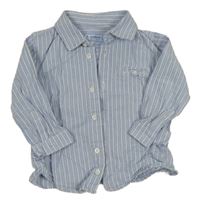 Modro-bielo-žlto-čierna pruhovaná košeľa mayoral