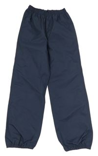 Tmavomodré šusťákové nepromokavé podšité kalhoty TCM