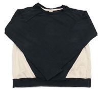 Čierno-světlepudrová mikina Tu