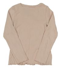 Světlepudrové rebrované tričko Next