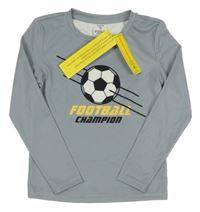 Nové - sivé tričko s loptou SHEIN