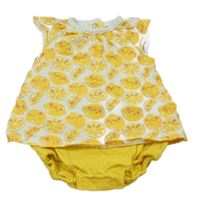 Světlemodro-žlutá tunika s citrony a všitým body Prénatal