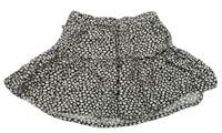 Čierna kvetovaná ľahká sukňa Matalan